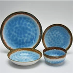 Set di stoviglie in porcellana blu in porcellana