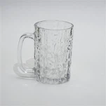 Tazza in vetro goffrato vintage da 14 once