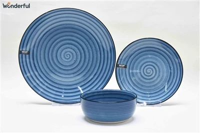 Piatti per la cena blu blu scuro per 6